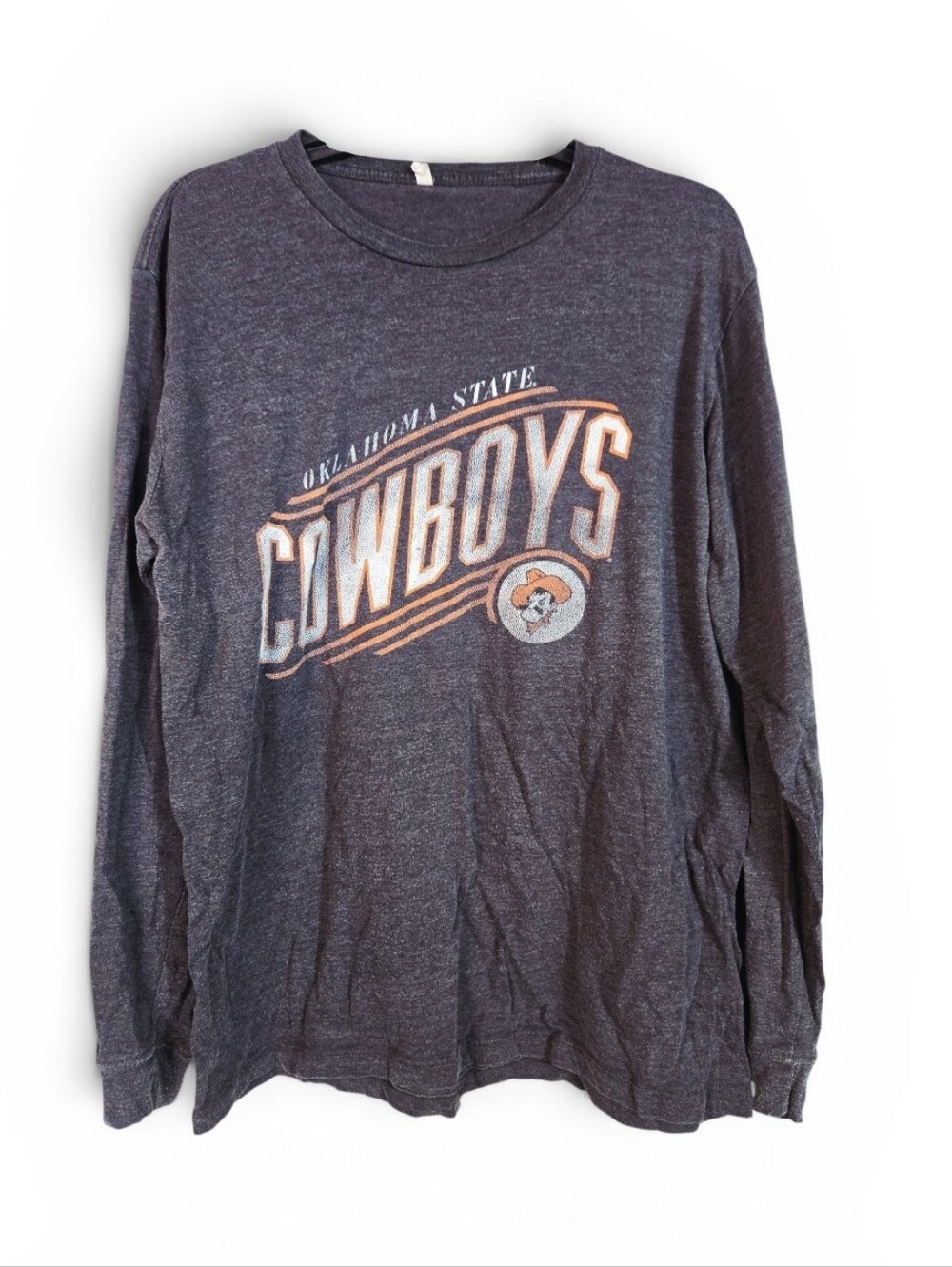 OSU Oklahoma State Cowboys Gray Long Sleeve Shirt - Size Large Women's